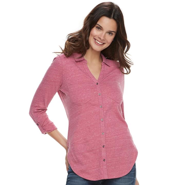 Women's Sonoma Goods For Life&trade; Utility Tunic, Size: Small, Pink