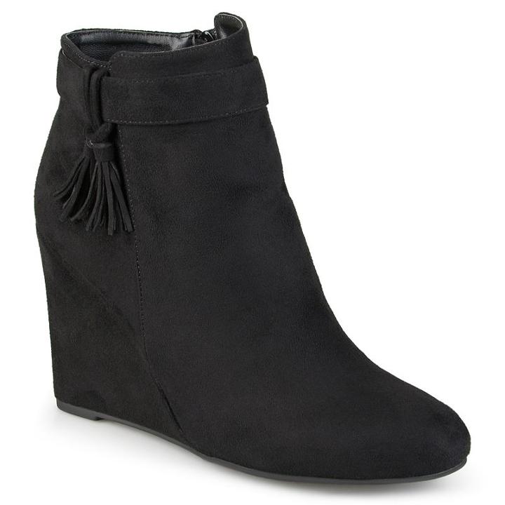 Journee Collection Gia Women's Wedge Ankle Boots, Girl's, Size: 11, Black