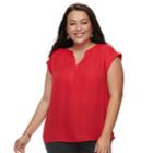 Plus Size Apt. 9&reg; Dolman-sleeve Top, Women's, Size: 0x, Med Red