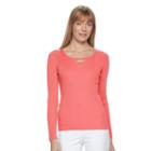 Women's Croft & Barrow&reg; Ribbed Crisscross Sweater, Size: Xs, Ovrfl Oth