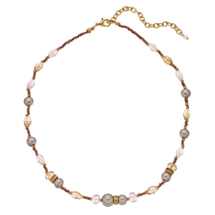 Napier Simulated Pearl & Bead Collar Necklace, Women's, Pink