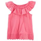 Girls 4-8 Carter's Eyelet-hem Tank Top, Girl's, Size: 12, Pink