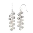 Croft & Barrow&reg; Nickel Free Simulated Pearl Cluster Drop Earrings, Women's, White Oth