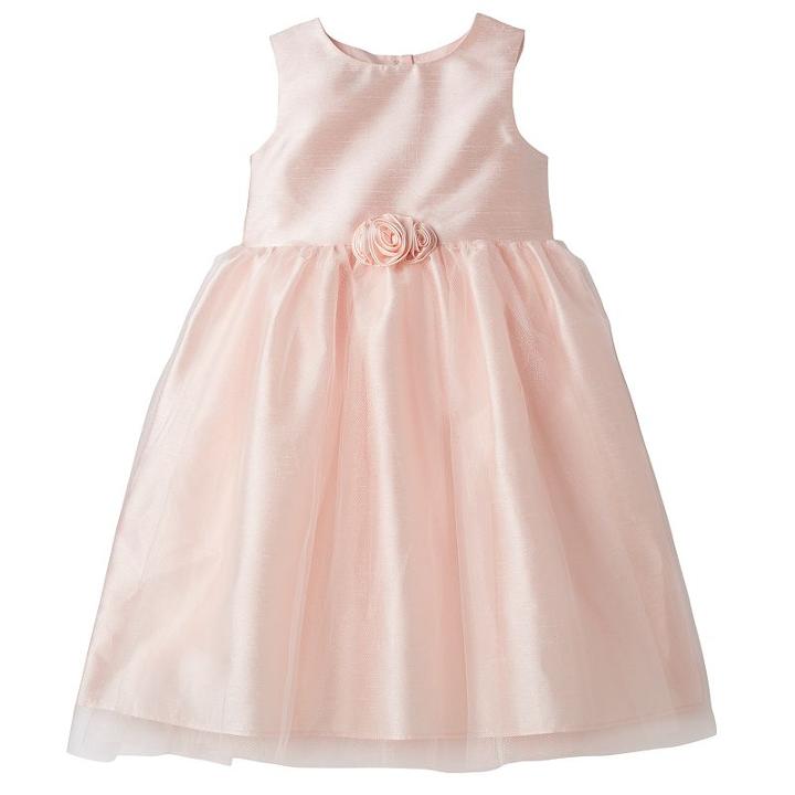 Girls 4-6x Marmellatta Classics Shantung Rosette Ballerina Dress, Girl's, Size: 5, Light Pink
