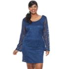 Juniors' Plus Size Liberty Love Lace Bodycon Dress, Teens, Size: 3xl, Blue (navy)