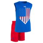 Boys 4-7 Under Armour Americana Muscle Tee & Shorts Set, Size: 6, Med Blue