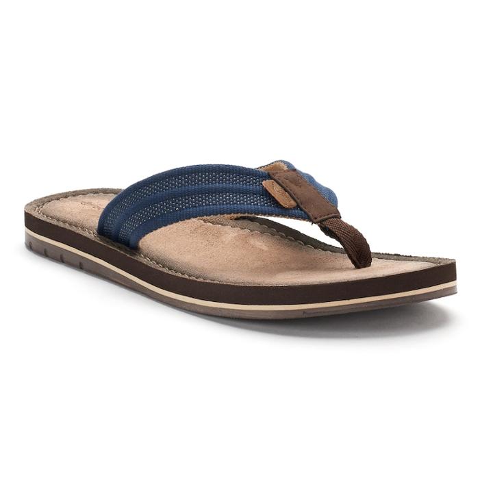 Men's Dockers Elevated Knit Flip-flops, Size: Large, Blue (navy)