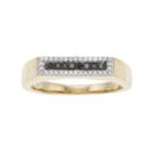 10k Gold 1/6 Carat T.w. Black & White Diamond Ring, Women's