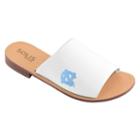 Women's North Carolina Tar Heels Fashionable Slide Sandals, Size: 8, White