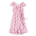 Disney D-signed Girls 7-16 Floral Wrap Dress, Size: Xs, Brt Pink