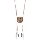Mudd&reg; Long Beaded Double Strand Pouch Necklace, Women's, Multicolor