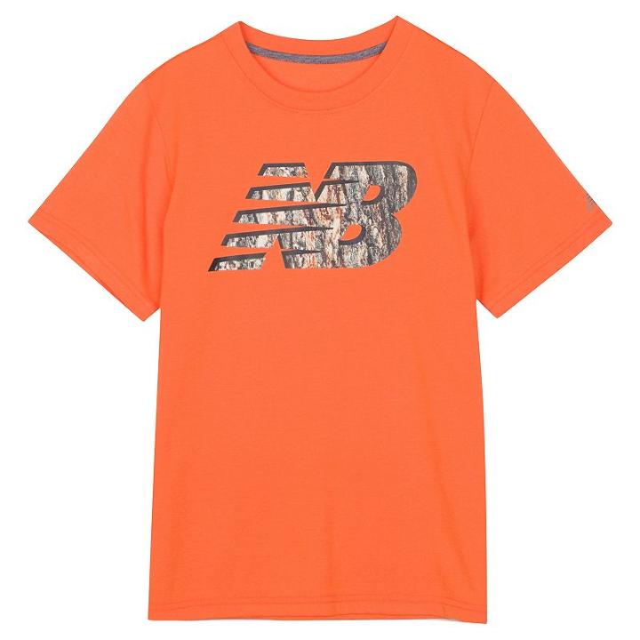 Boys 8-20 New Balance Logo Tee, Boy's, Size: L 14-16, Lt Orange