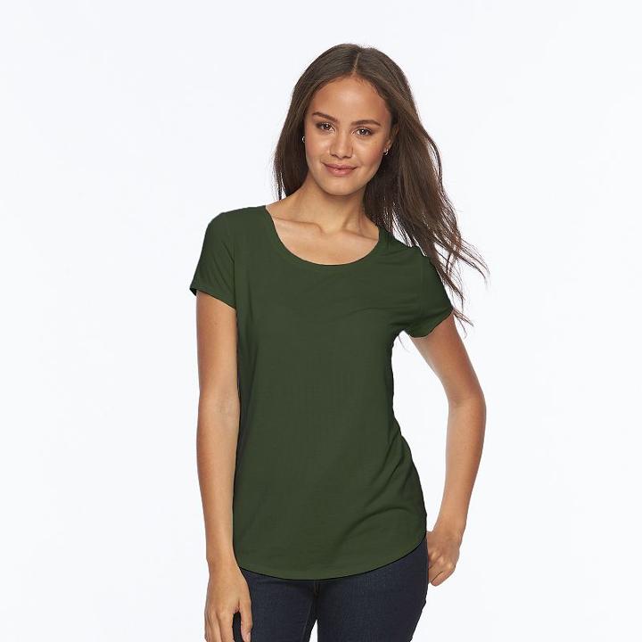 Juniors' So&reg; Short Sleeve Scoopneck Tee, Girl's, Size: Xl, Med Green