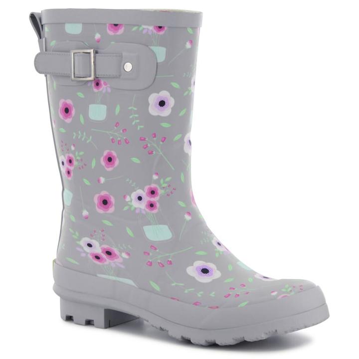 Western Chief Joyful Jars Women's Waterproof Rain Boots, Size: 8, Med Grey