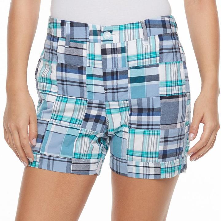 Croft & Barrow, Petite &reg; Novelty Shorts, Women's, Size: 16 Petite, Turquoise/blue (turq/aqua)