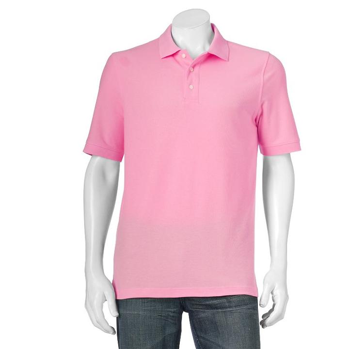 Men's Croft & Barrow&reg; Performance Tailored-fit Pique Polo, Size: Xxl, Med Pink