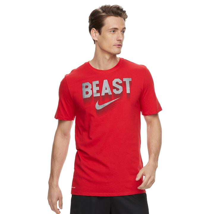Men's Nike Beast Tee, Size: Xl, Dark Pink