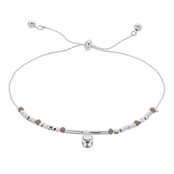 Lc Lauren Conrad Beaded Adjustable Friendship Bracelet, Women's, Silver