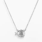 Sterling Silver .15-ct. T.w. Diamond Sideways Ladybug Necklace, Women's, Size: 17, White