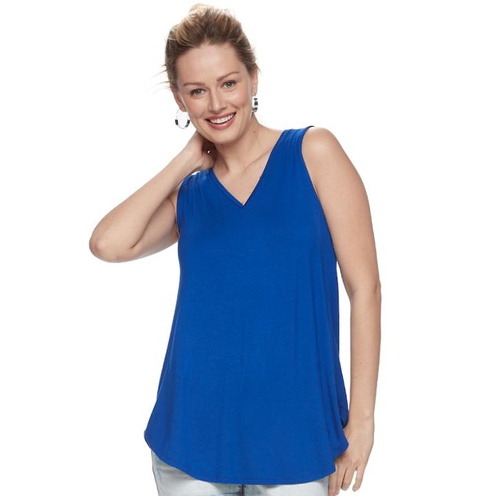 Women's Apt. 9&reg; Tunic Tank, Size: Medium, Blue
