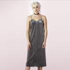 Women's Juicy Velvet Shift Dress, Size: Medium, Grey