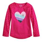 Girls 4-10 Jumping Beans&reg; Hi-low Raglan Tee, Size: 10, Red