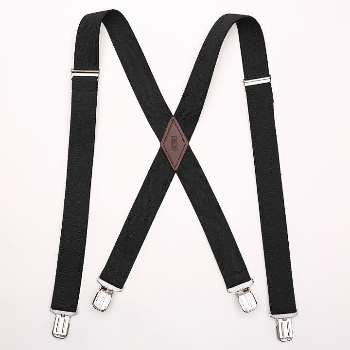 Levi's Adjustable Cotton Terry Suspenders - Big & Tall, Men's, Black