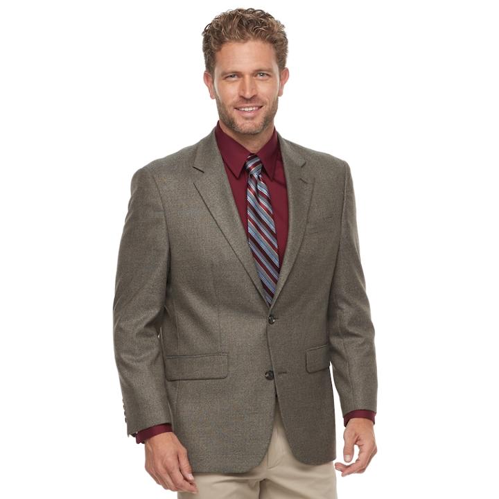 Big & Tall Croft & Barrow&reg; Essential Classic-fit Sport Coat, Men's, Size: 50 Long, Brown