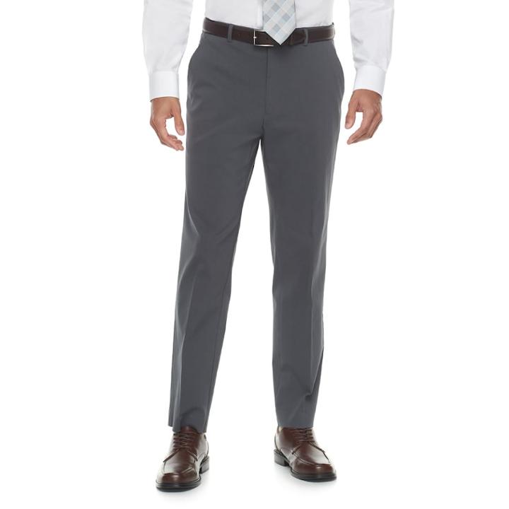 Men's Chaps Stretch Dress Pants, Size: 42x32, Grey