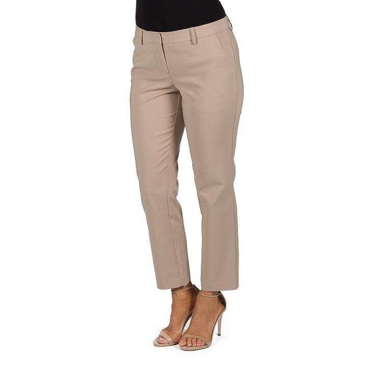 Women's Harve Benard Ankle Pants, Size: 4, Lt Beige