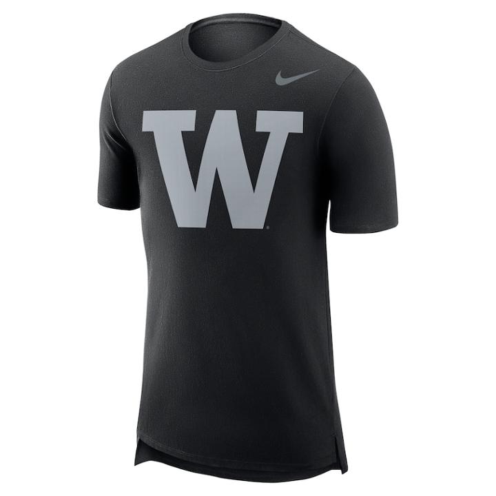 Men's Nike Washington Huskies Enzyme Droptail Tee, Size: Xl, Black
