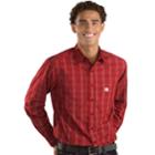 Men's Antigua Nebraska Cornhuskers Plaid Pattern Button-down Shirt, Size: Small, Dark Red