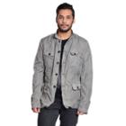 Men's Excelled Military Button-up Jacket, Size: Xxl, Grey