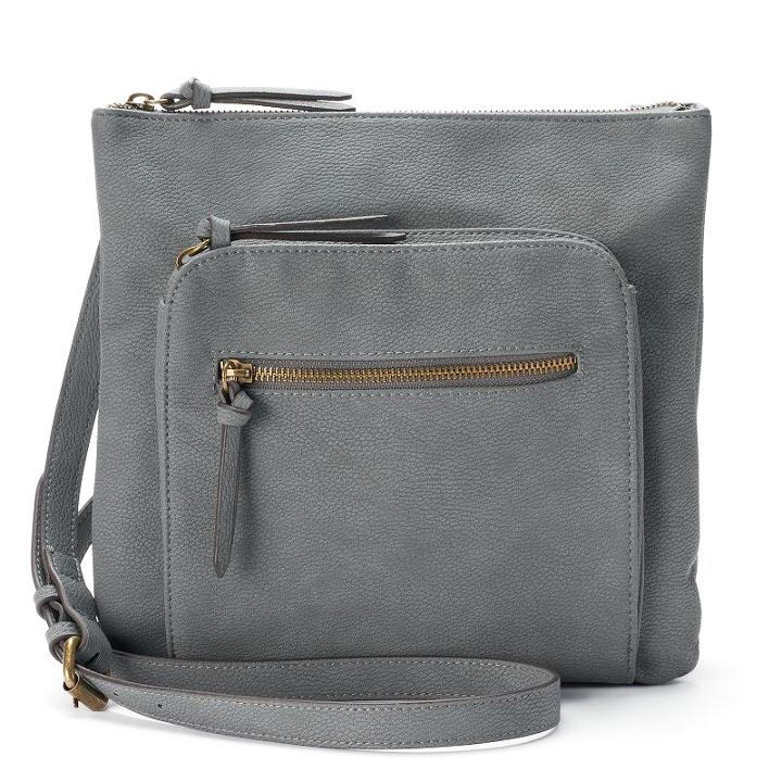Sonoma Goods For Life™ Dina Triple Entry Crossbody Bag, Women's, Grey