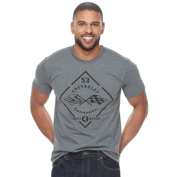 Men's Chevrolet Built 4 Speed Tee, Size: Xxl, Grey