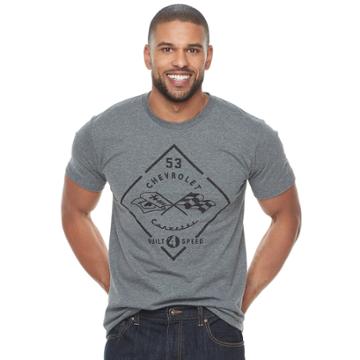 Men's Chevrolet Built 4 Speed Tee, Size: Xxl, Grey