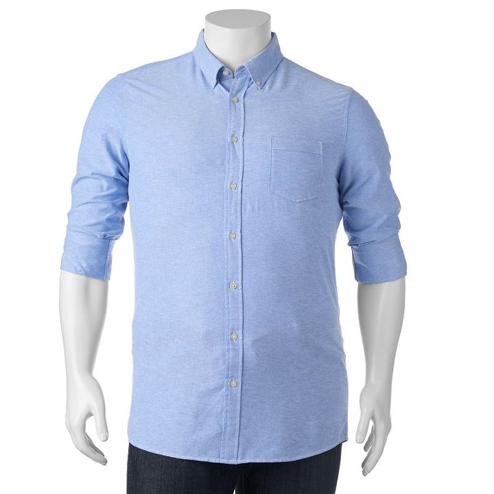 Big & Tall Sonoma Goods For Life&reg; Classic-fit Oxford Button-down Shirt, Men's, Size: Xl Tall, Blue (navy)