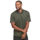 Men's Haggar&reg; Classic-fit Space-dye Easy-care Polo, Size: Large, Med Green