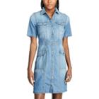 Women's Chaps Denim Shirt Dress, Size: Large, Blue