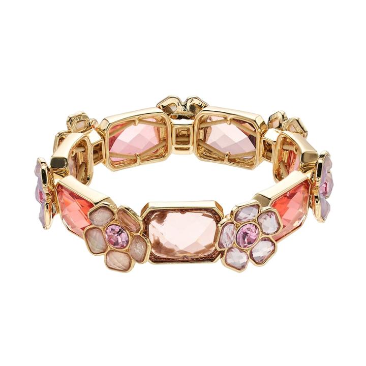Dana Buchman Pink Flower Stretch Bracelet, Women's
