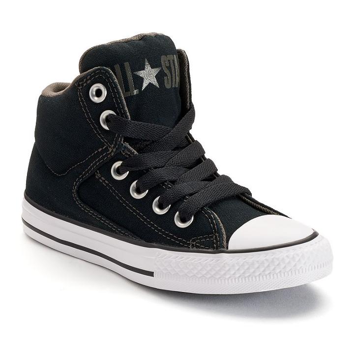Kid's Converse High Street High-top Sneakers, Size: 4, Black