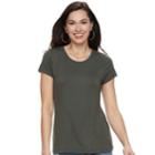 Women's Apt. 9&reg; Essential Crewneck Tee, Size: Xxl, Dark Green