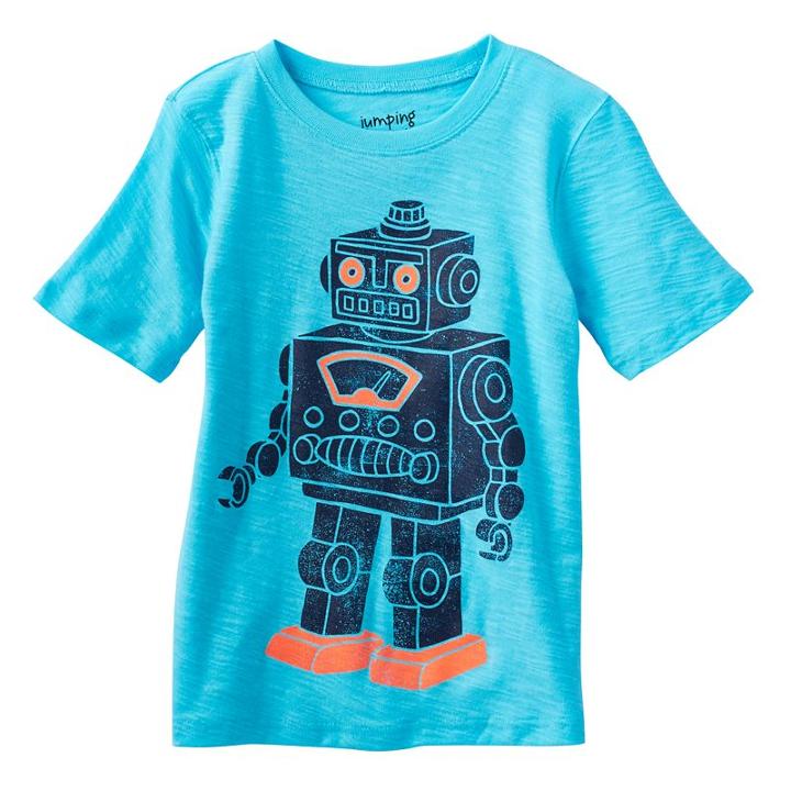 Boys 4-10 Jumping Beans&reg; Slubbed Graphic Tee, Boy's, Size: 7x, Turquoise/blue (turq/aqua)
