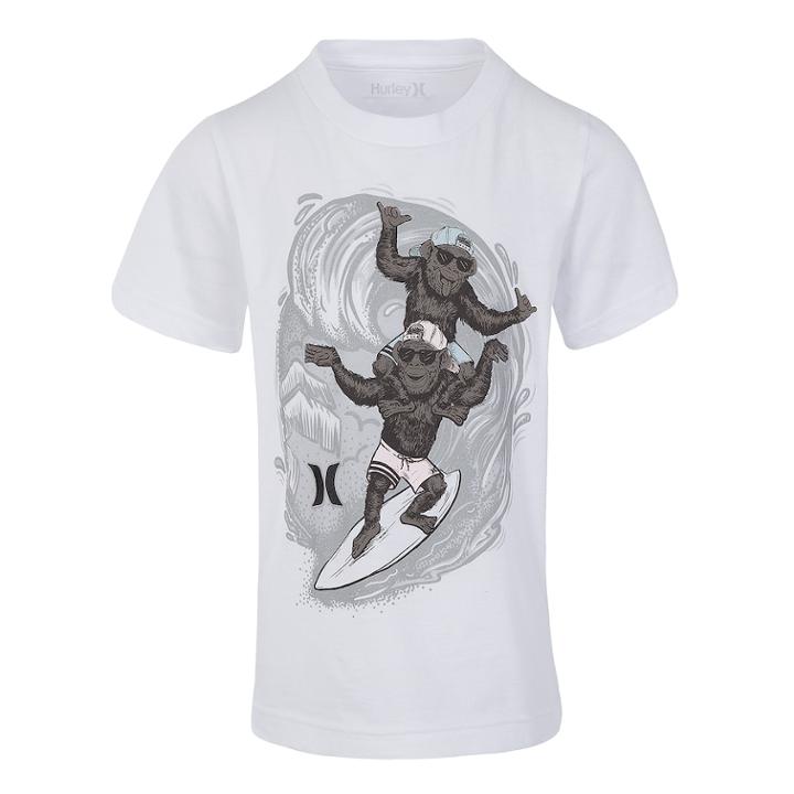 Boys 4-7 Double Trouble Surfing Monkey Graphic Tee, Size: 7, White