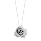 Sterling Silver Electroform Large Rose Pendant Necklace, Women's, Size: 20