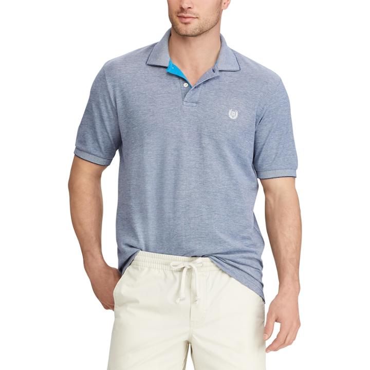 Big & Tall Chaps Classic-fit Birdseye Polo, Men's, Size: 2xb, Blue (navy)