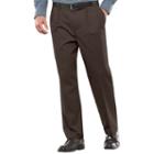 Men's Croft & Barrow&reg; Easy-care Classic-fit Pleated Pants, Size: 30x30, Brown