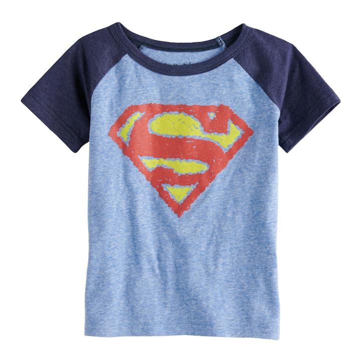 Toddler Boy Jumping Beans&reg; Marvel Super-man Logo Graphic Tee, Size: 5t, Med Blue