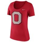 Women's Nike Ohio State Buckeyes Logo Scoopneck Tee, Size: Xl, Red
