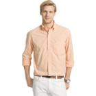 Men's Izod Classic-fit Solid Button-down Shirt, Size: Small, Brt Orange